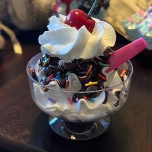 Fake/faux ice cream Sundae